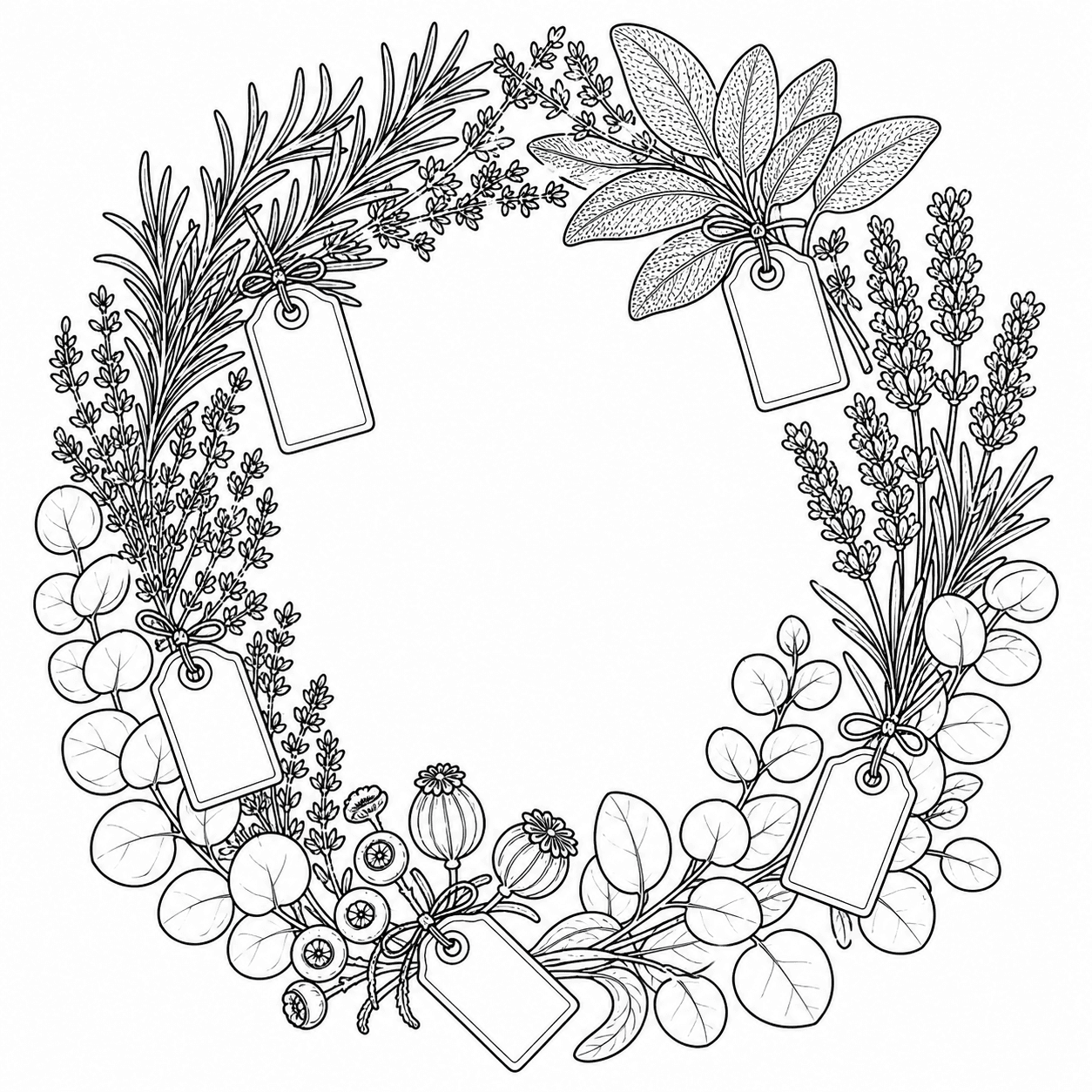 Botanical mandala alternate adult coloring page example