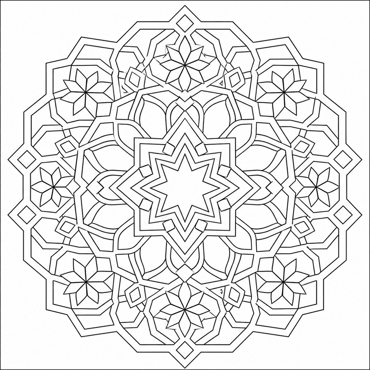 Art Deco geometric line art