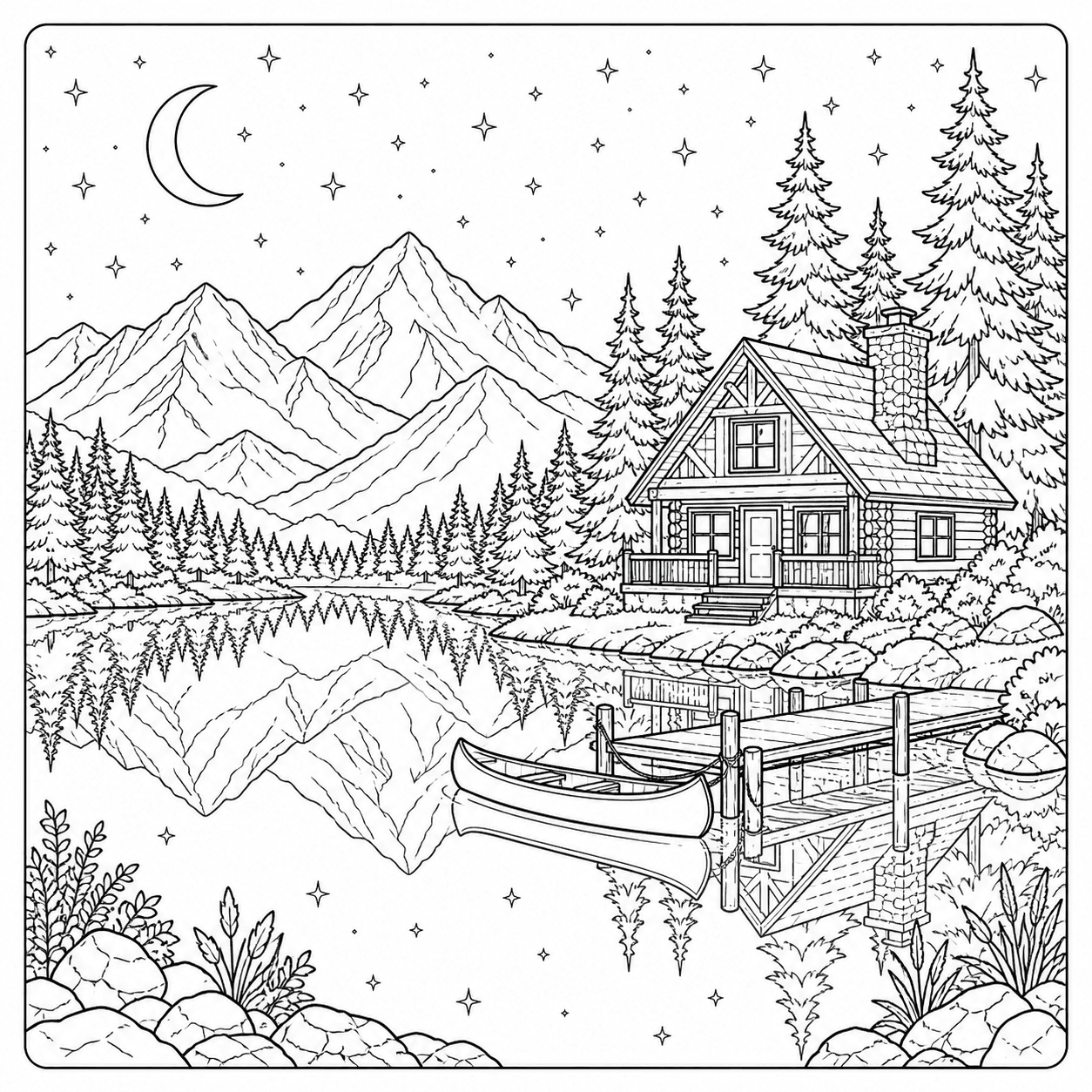 Nature escape alternate adult coloring page example