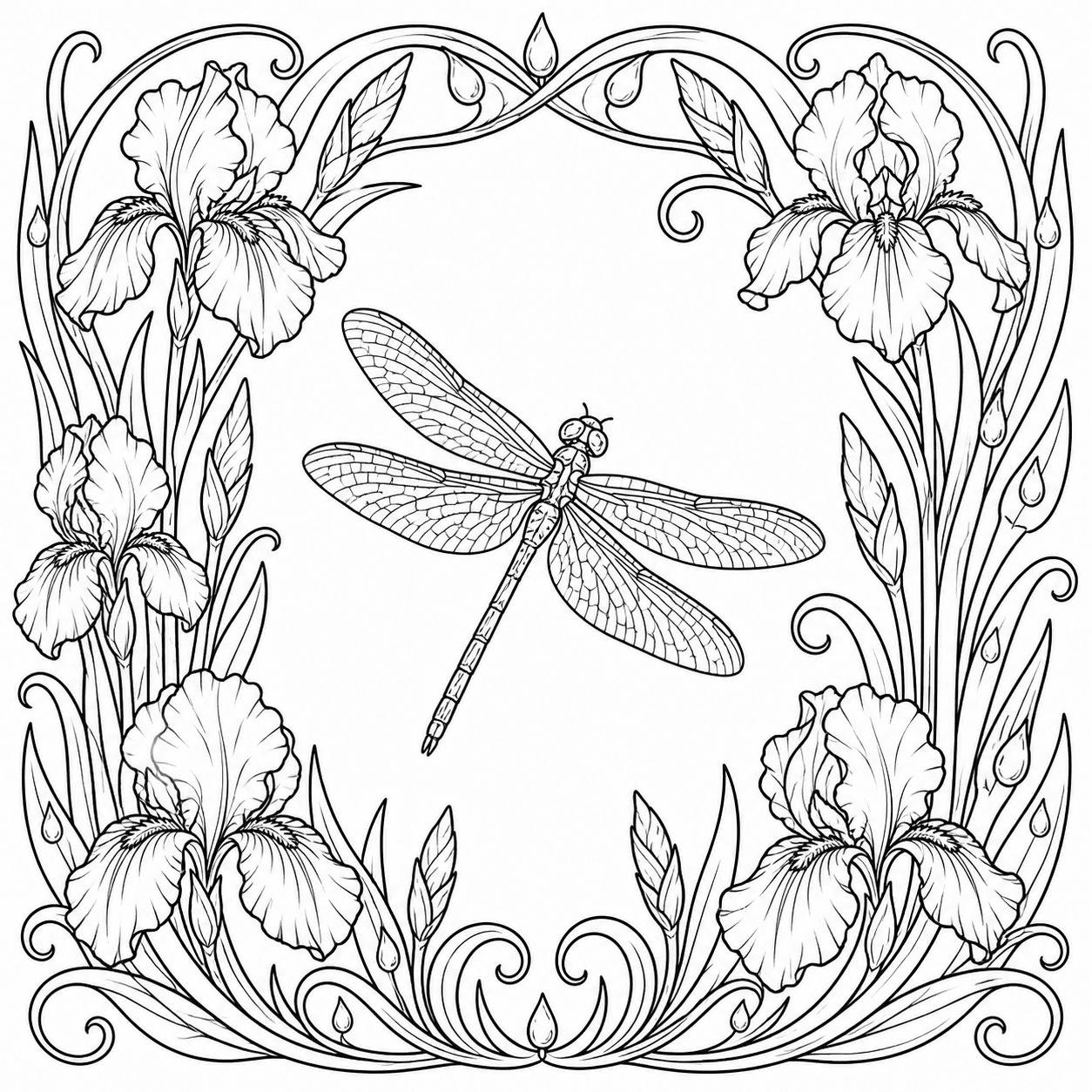 Ornamental alternate adult coloring page example