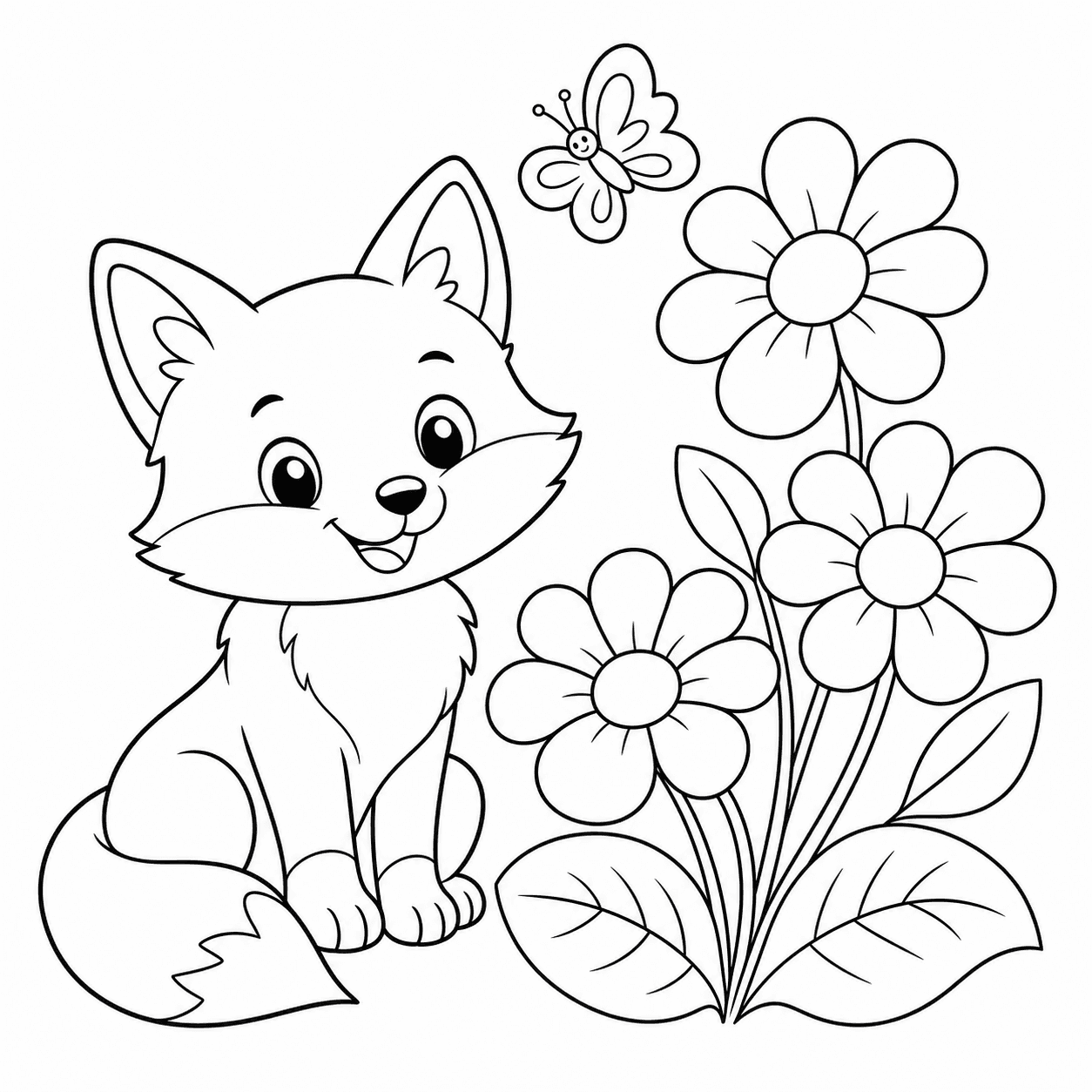 Printable animal coloring page line art from the free gallery