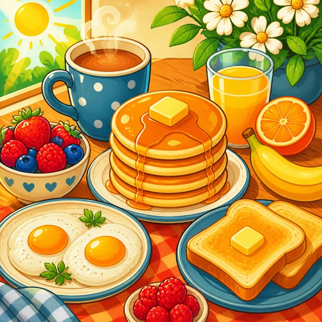 Breakfast Coloring Pages printable coloring page cover