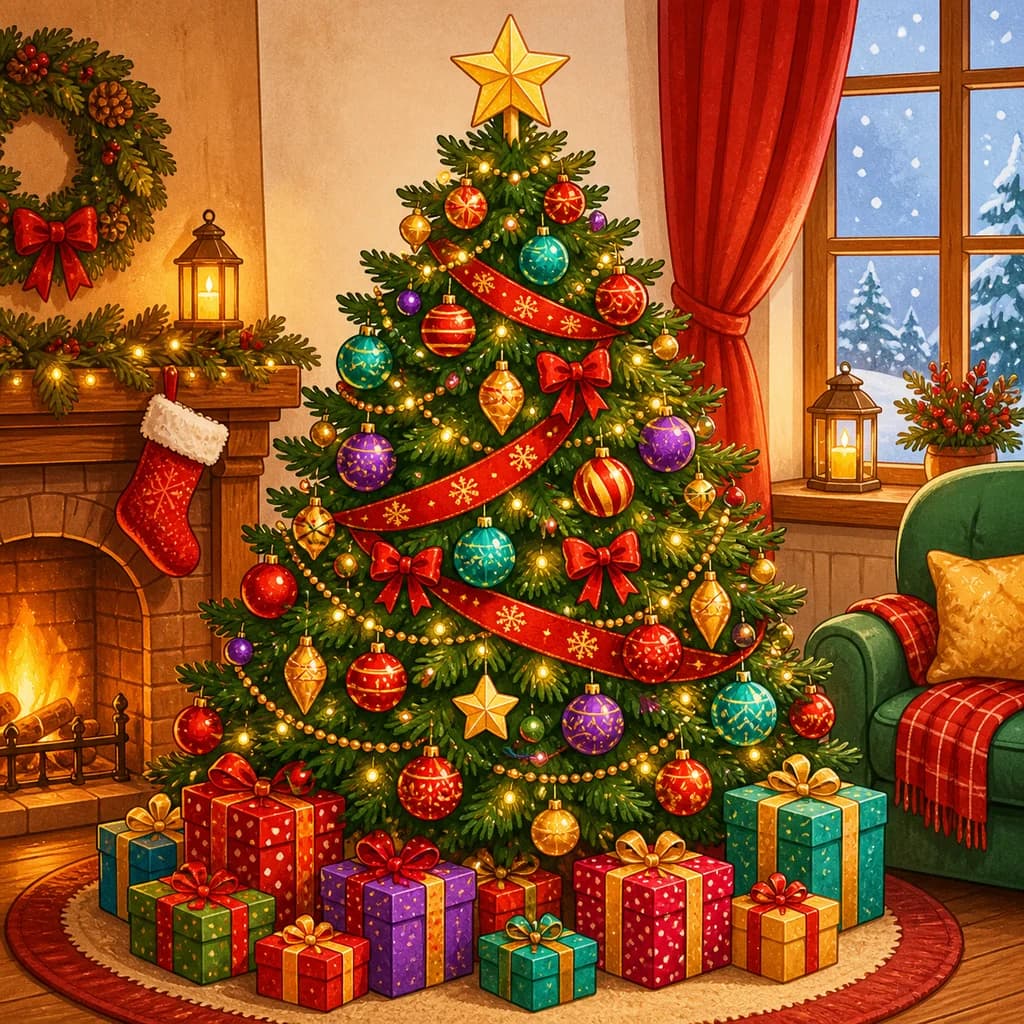 Christmas Tree Coloring Pages printable coloring page cover