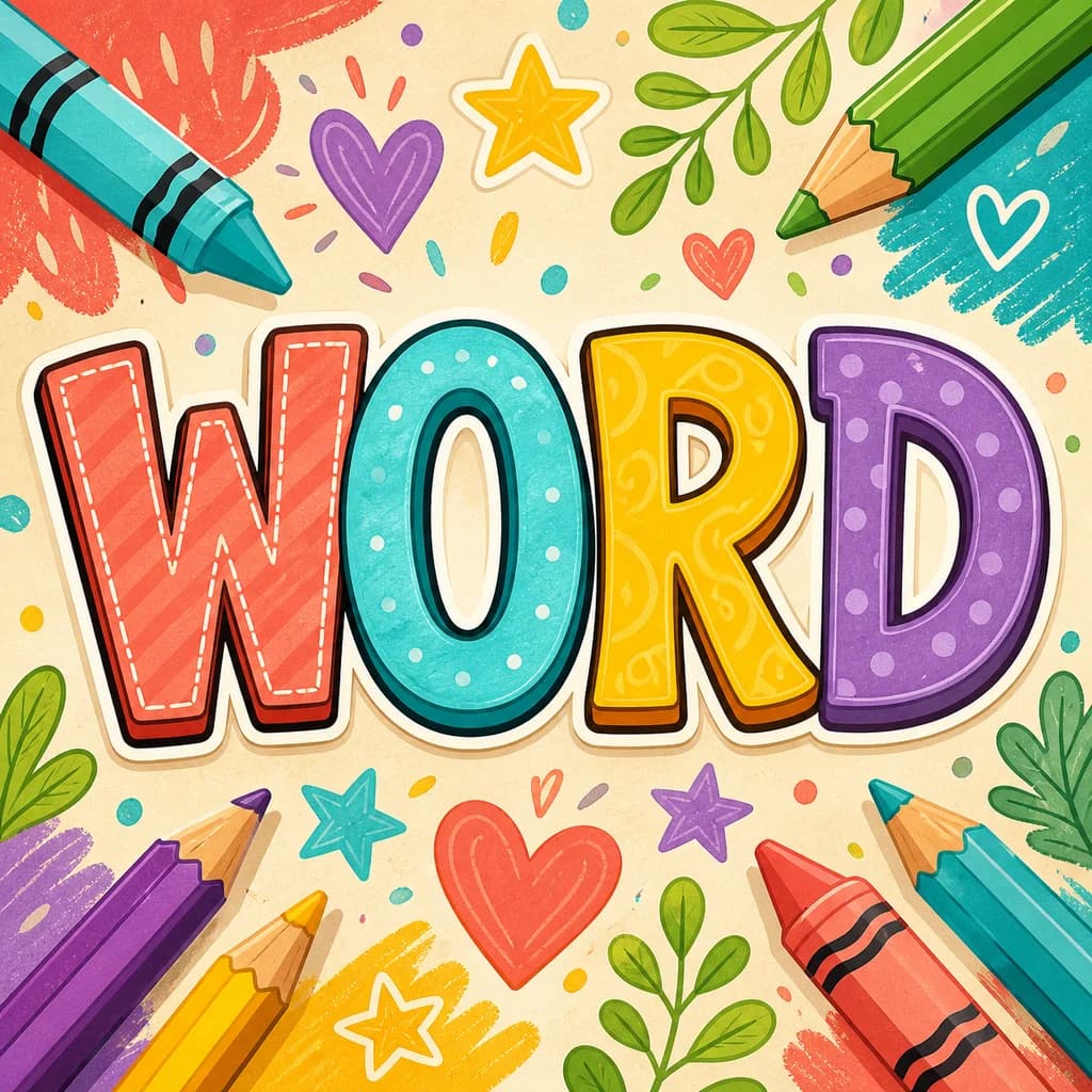 Word Coloring Pages printable coloring page cover