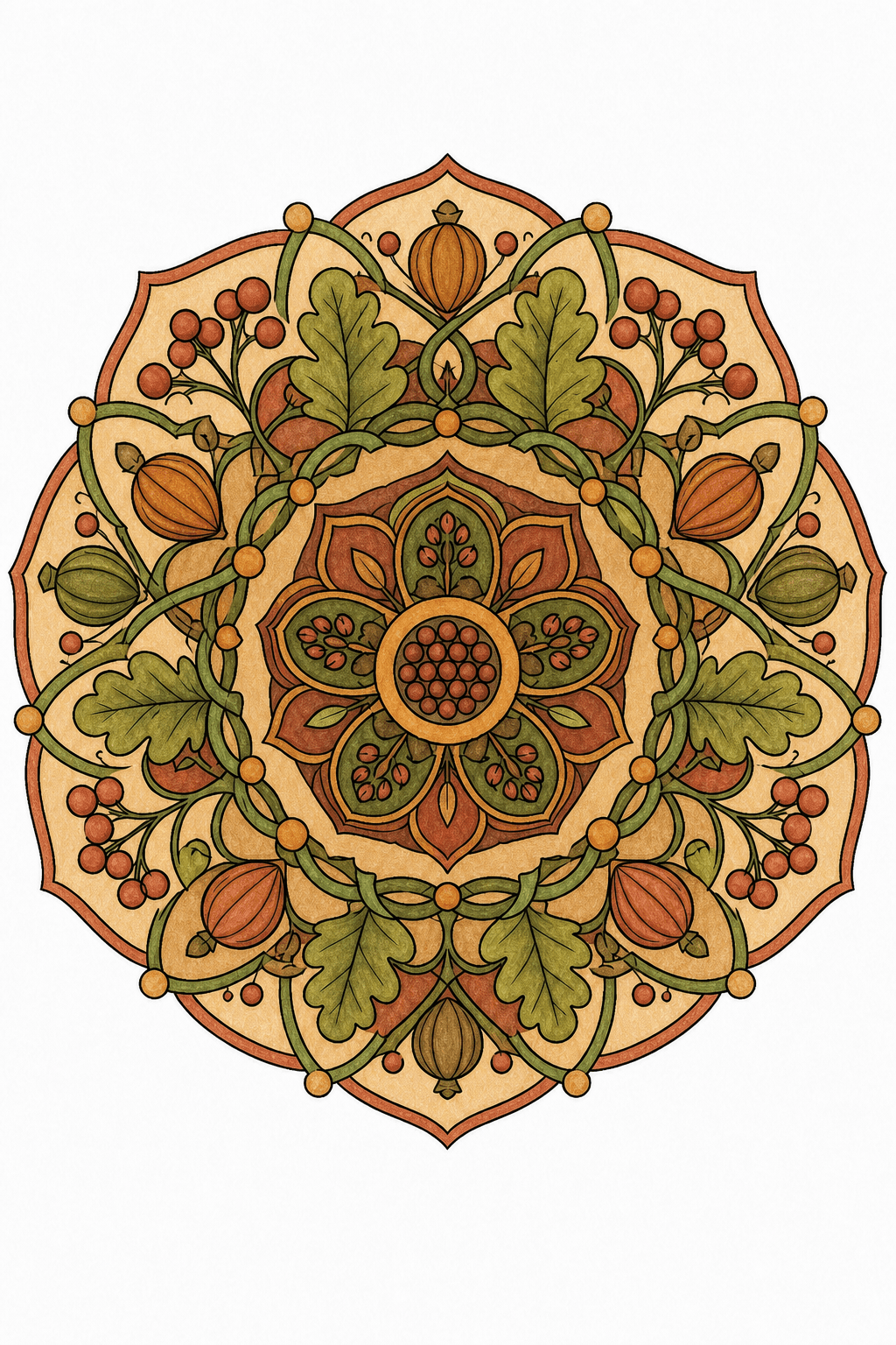 Warm mandala palette preview