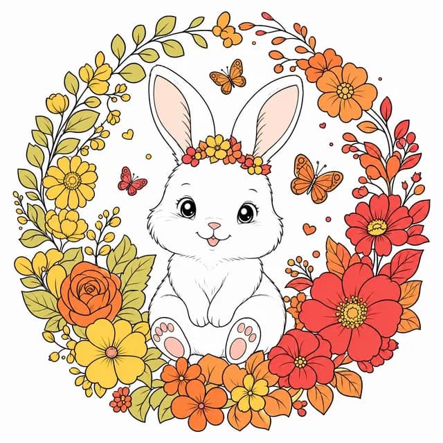 Analogous color palette applied to the same coloring page