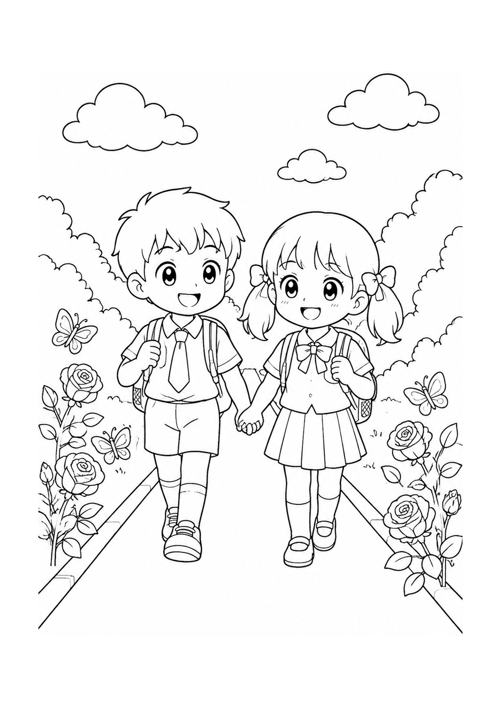 Original black-and-white line art