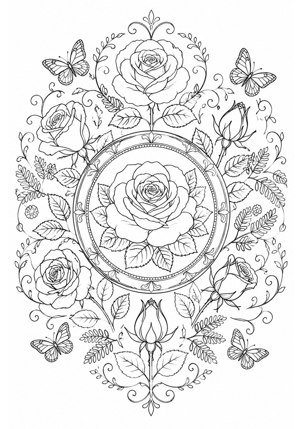 Original black-and-white line art