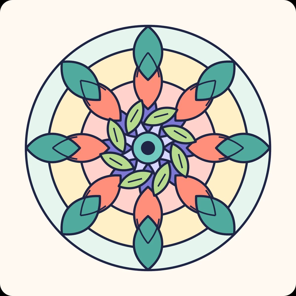Flower coloring page for adults color reference with botanical leaves and blooms