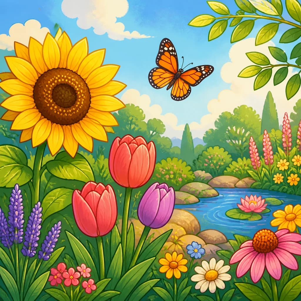 Nature Coloring Pages colorful theme cover
