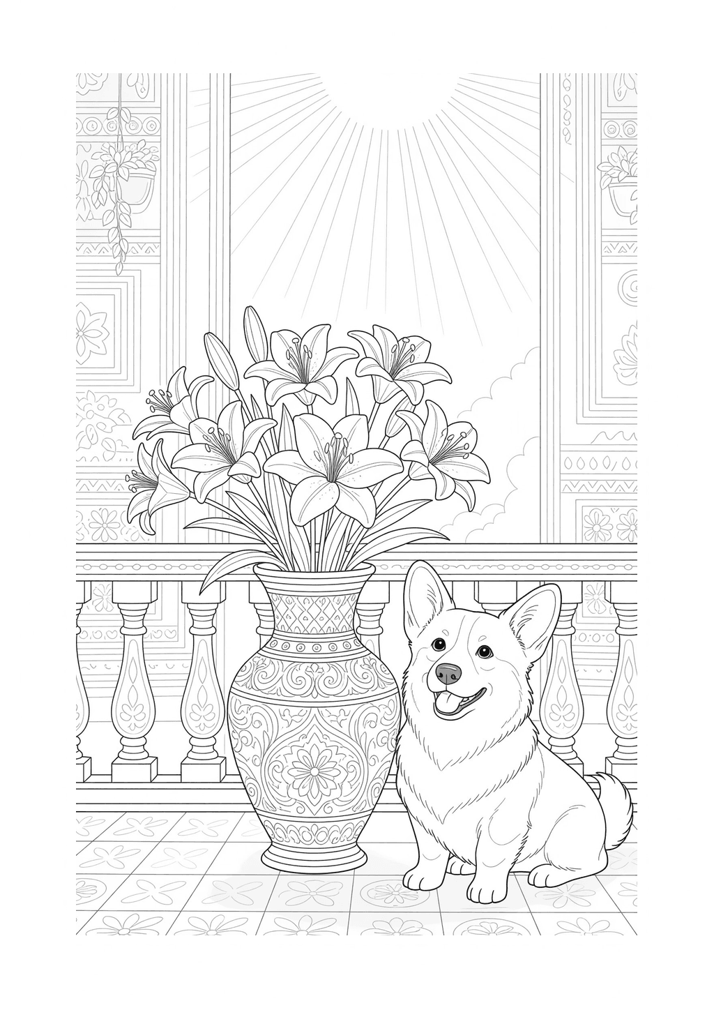 Original black-and-white line art