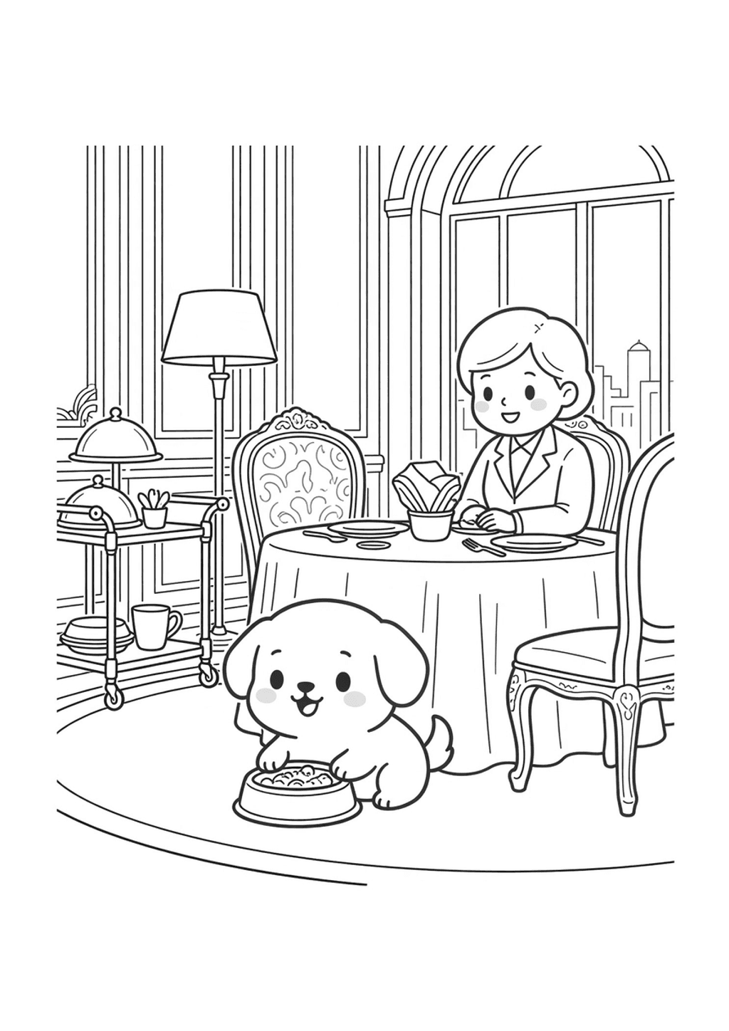 Original black-and-white line art