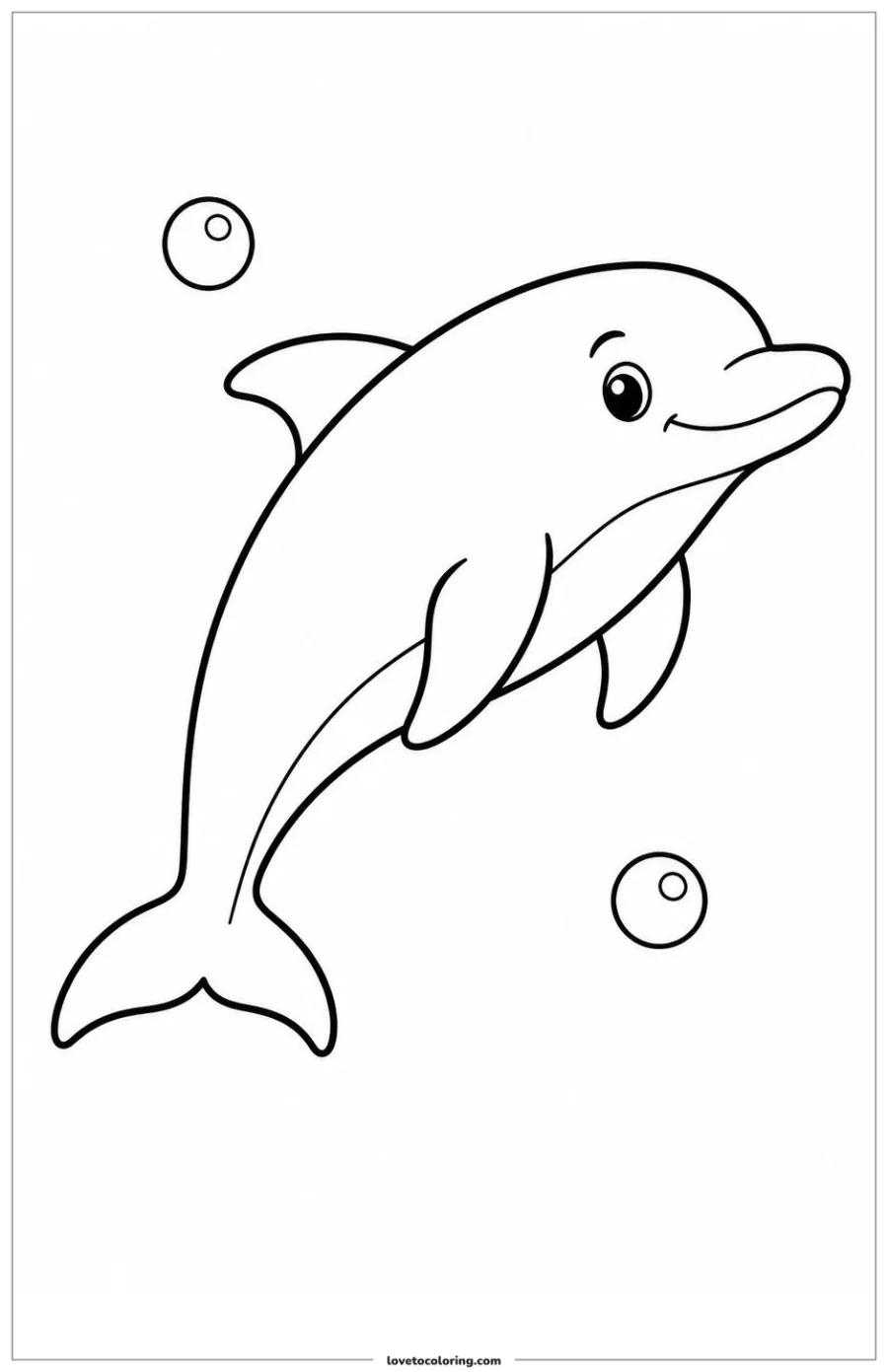 Dibujo para colorear de dolphin gliding through open water