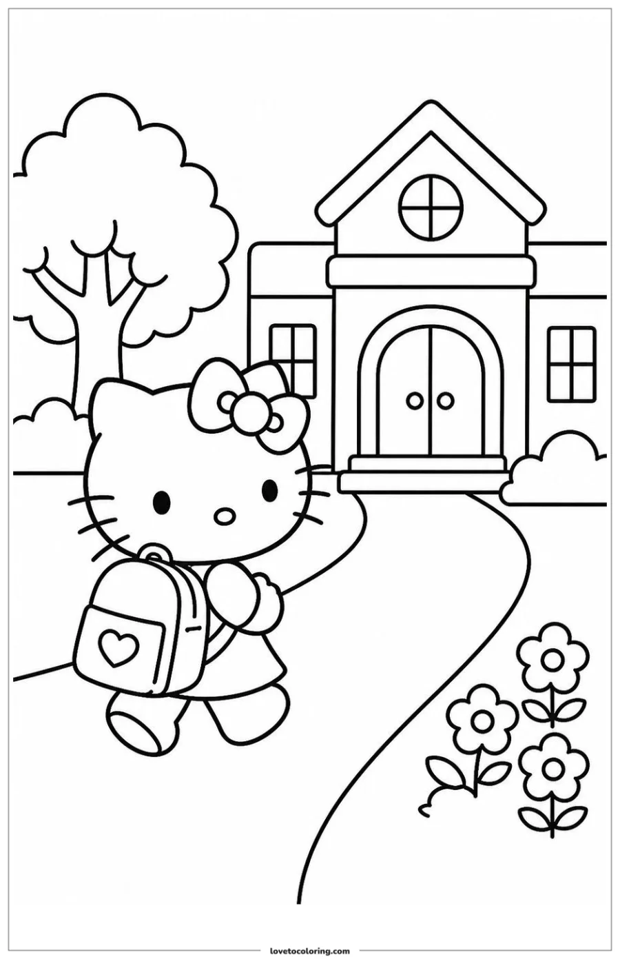 Dibujo para colorear de school morning