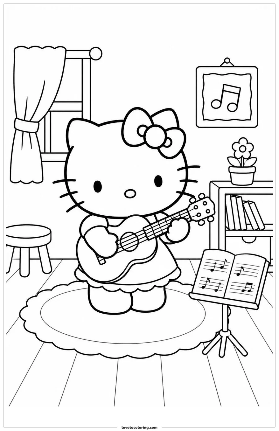 Dibujo para colorear de music practice