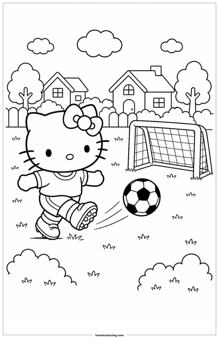 Dibujo para colorear de soccer practice