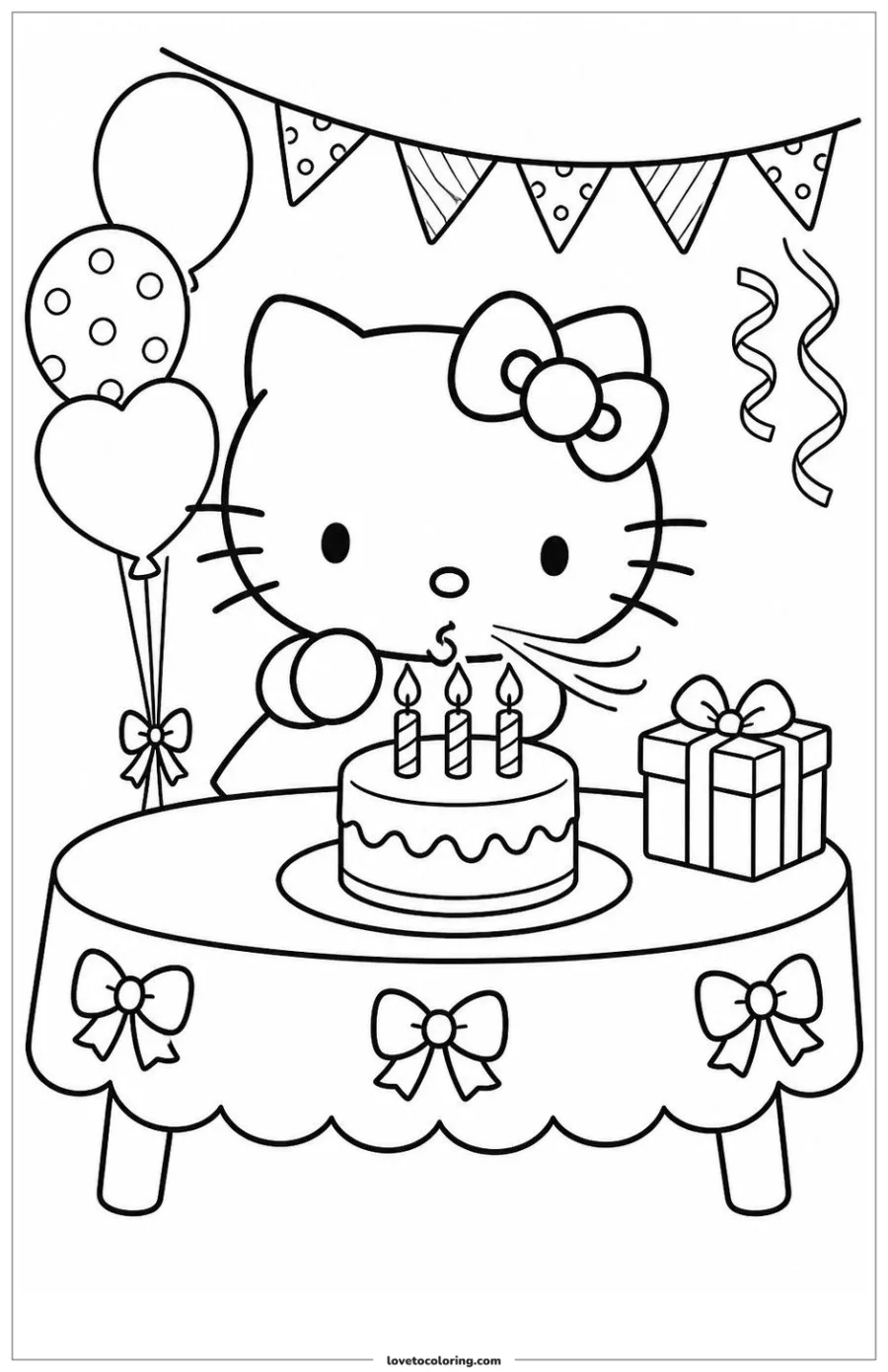 Dibujo para colorear de birthday cake