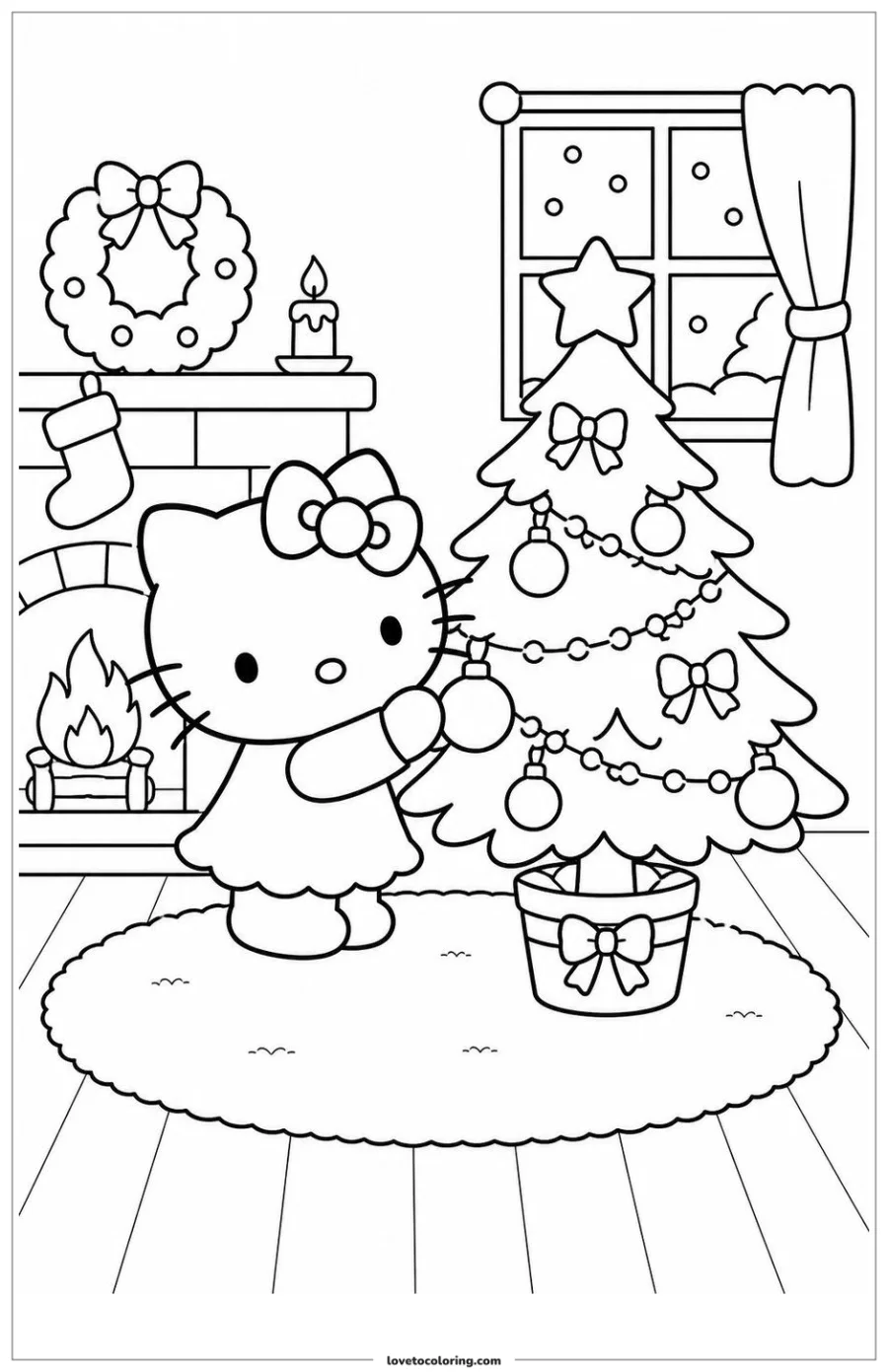 Dibujo para colorear de holiday tree