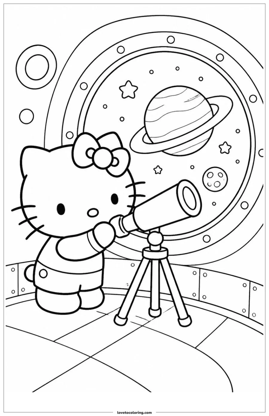 Dibujo para colorear de space explorer