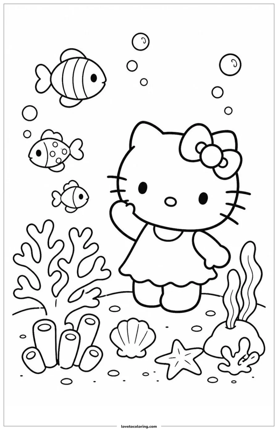 Dibujo para colorear de underwater friends