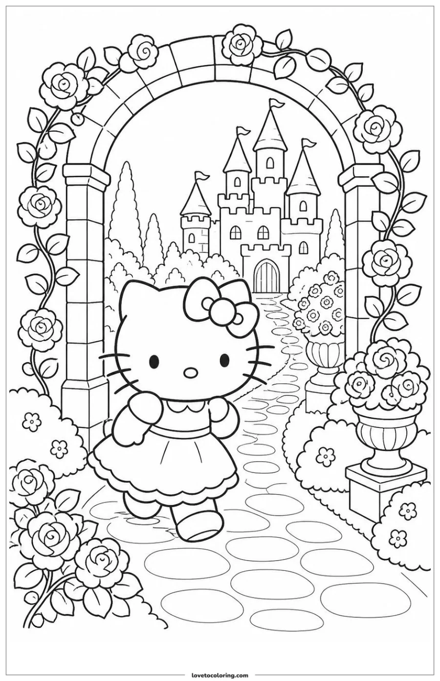 Dibujo para colorear de castle garden