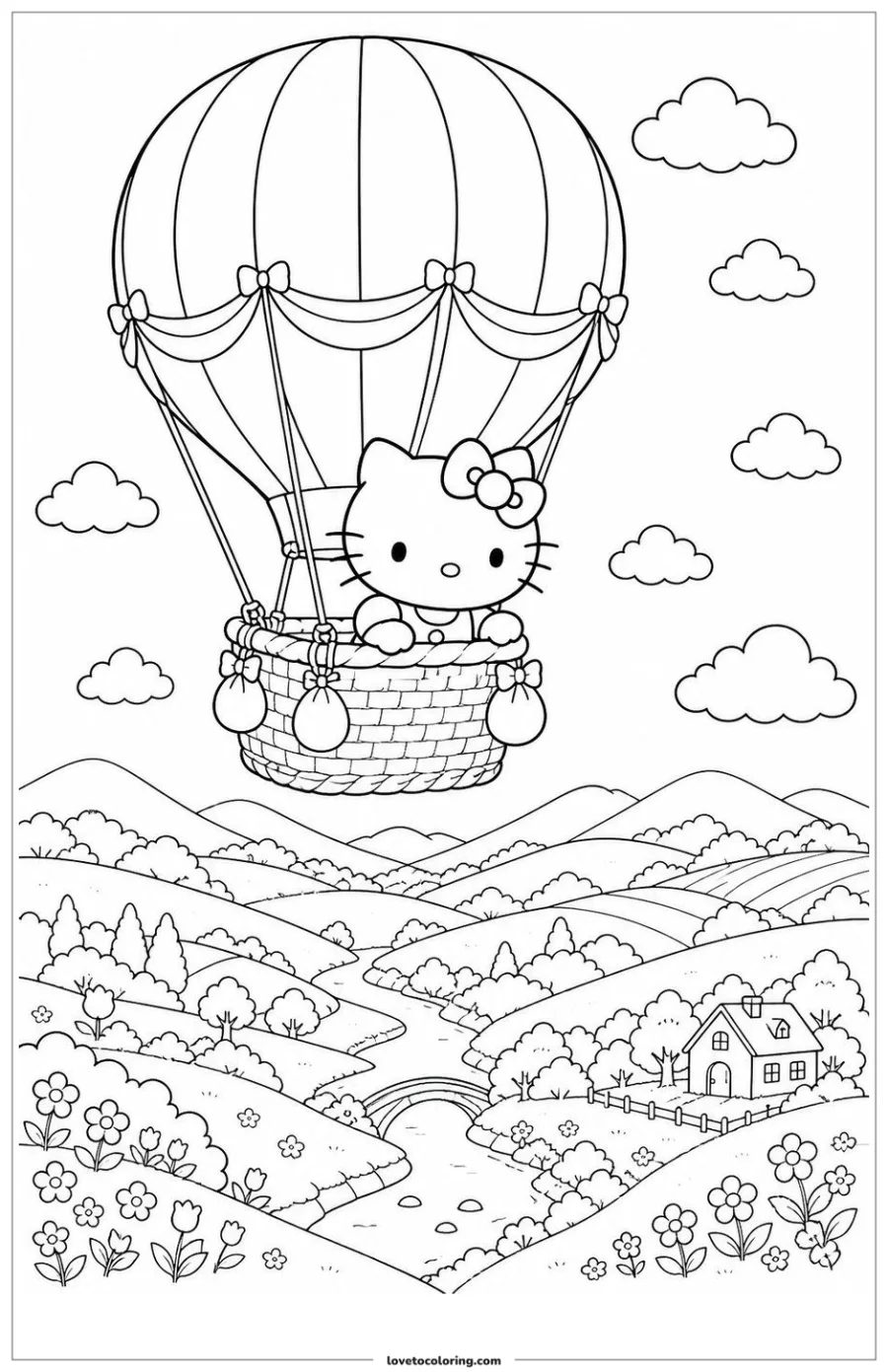 Dibujo para colorear de hot-air balloon