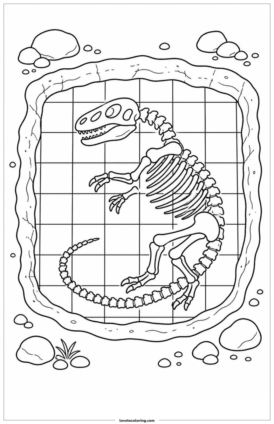 Dibujo para colorear de fossil grid mapping