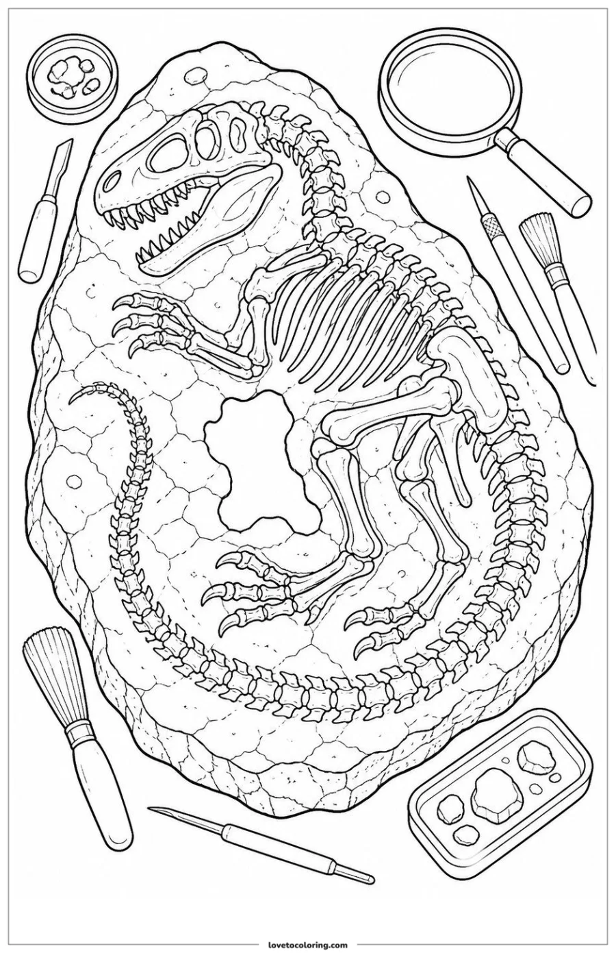 Dibujo para colorear de missing bone evidence