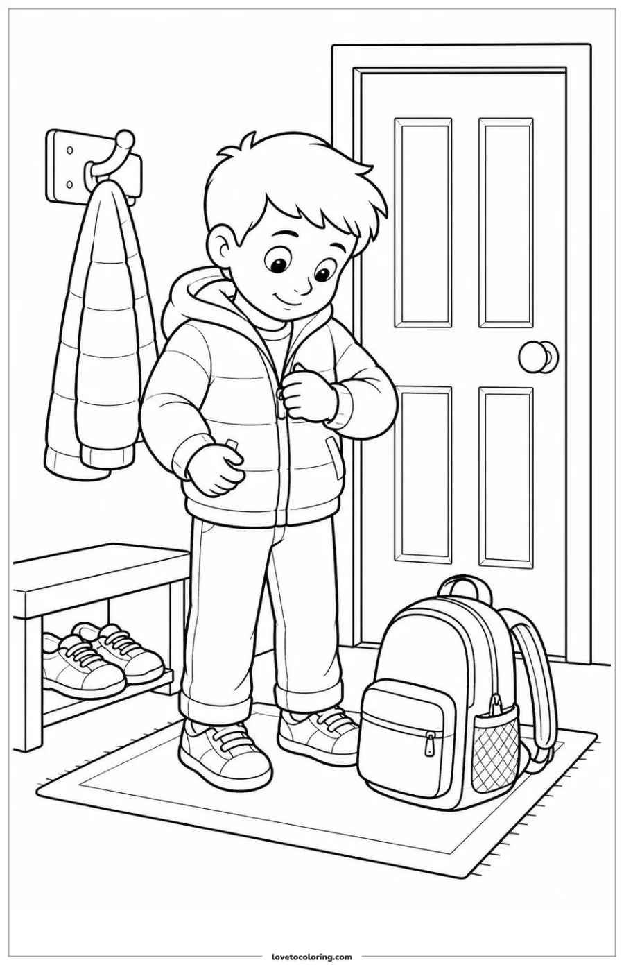Dibujo para colorear de check before leaving