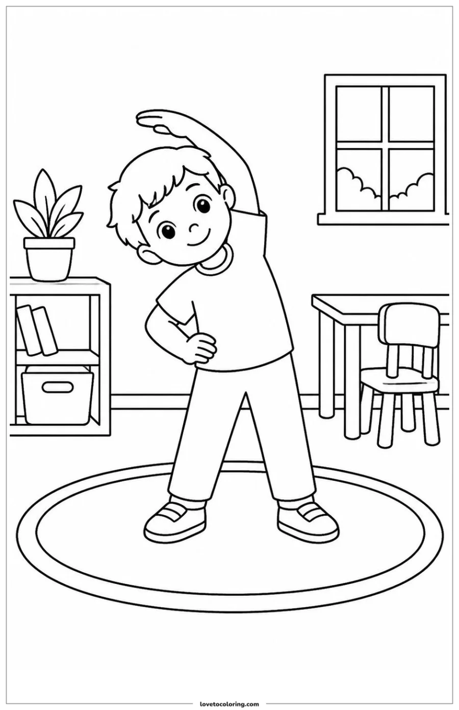 Dibujo para colorear de taking a movement break