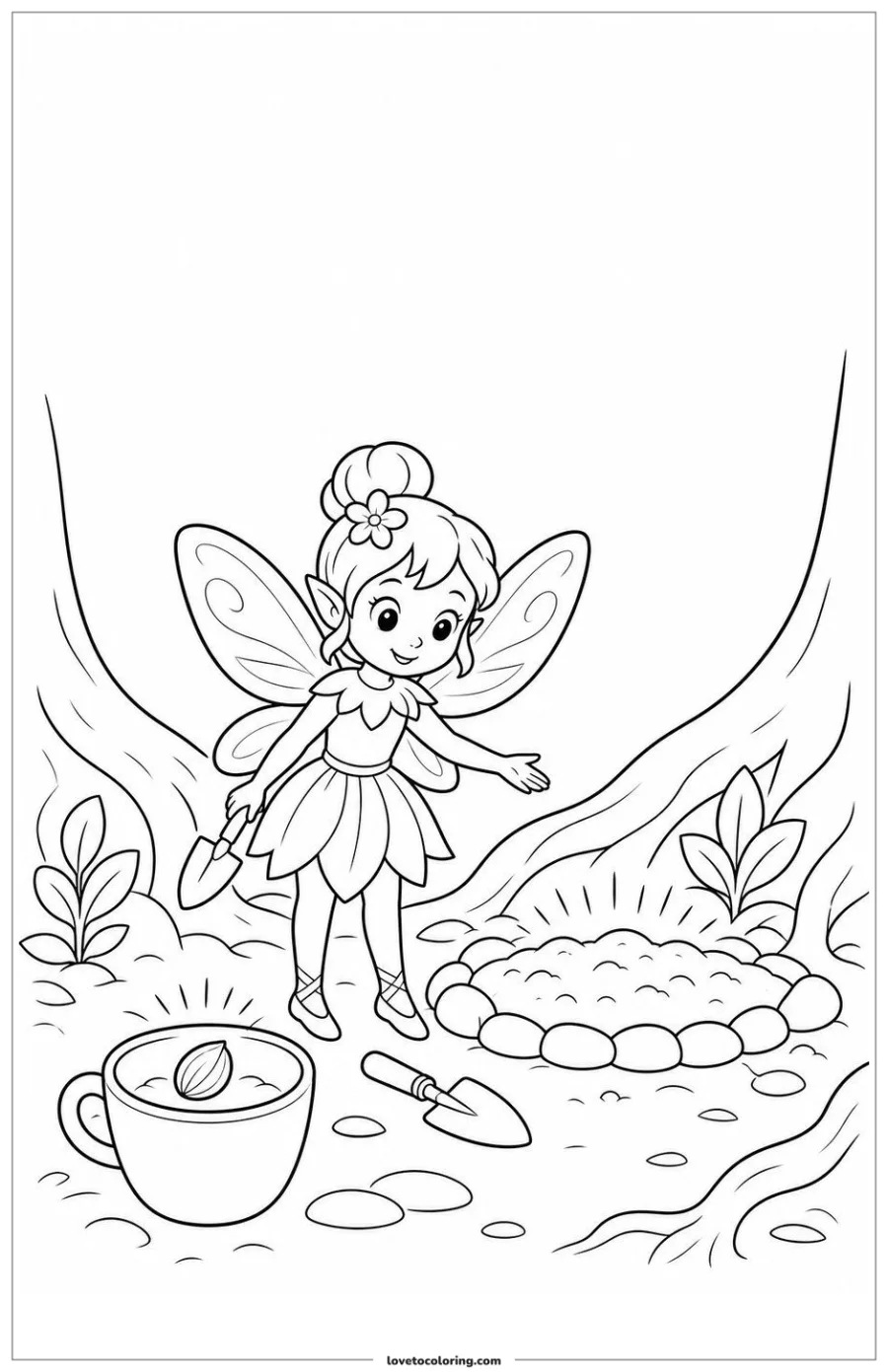 Dibujo para colorear de fairy
