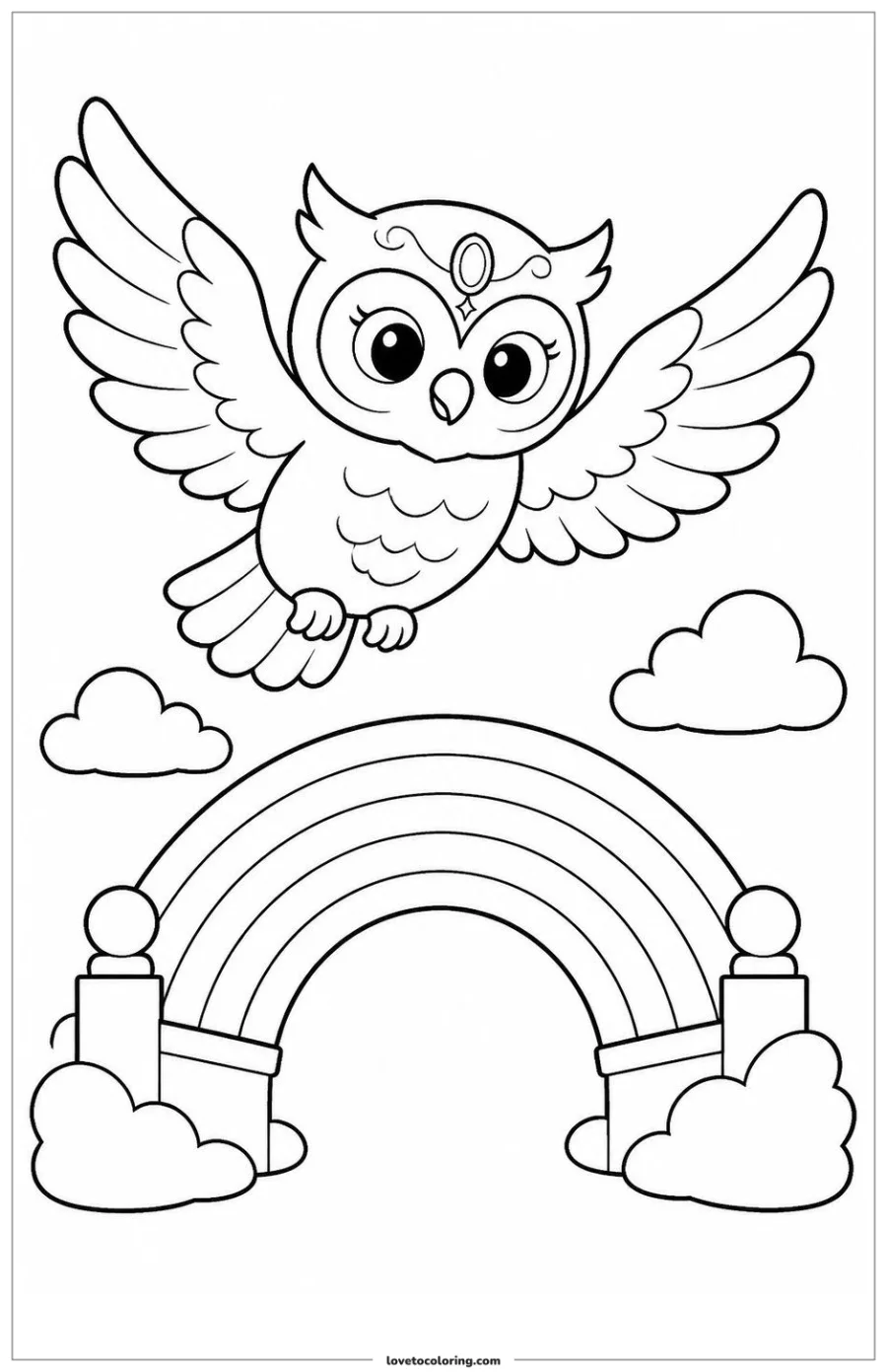 Dibujo para colorear de enchanted owl