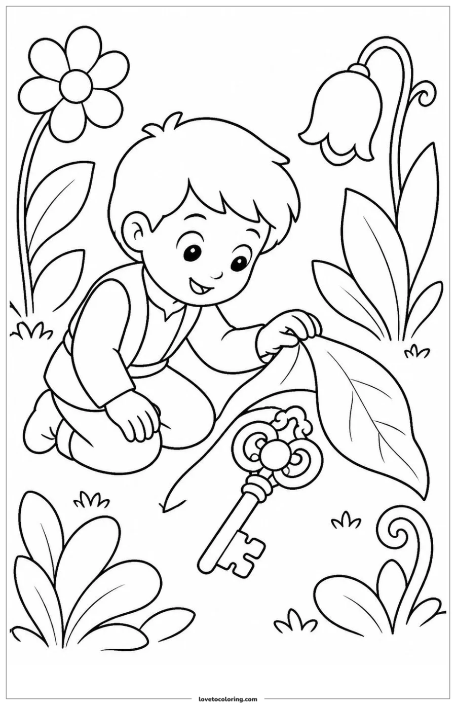 Dibujo para colorear de finding a magic key