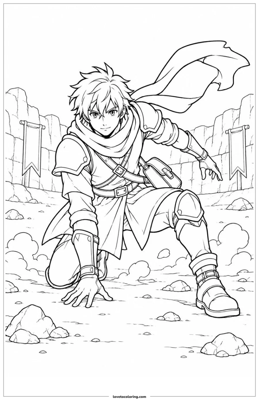 Dibujo para colorear de courier landing