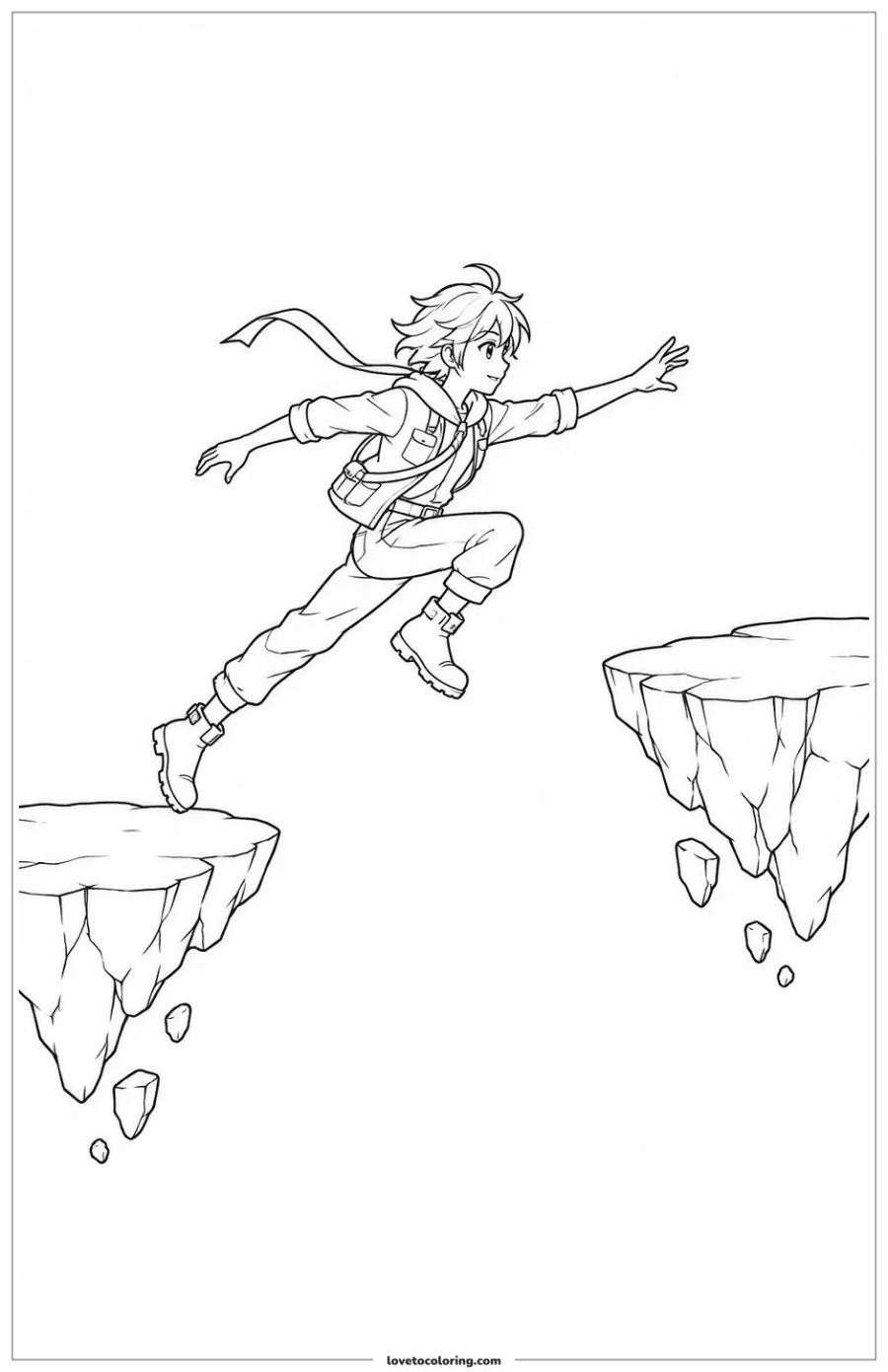 Dibujo para colorear de sky runner jump