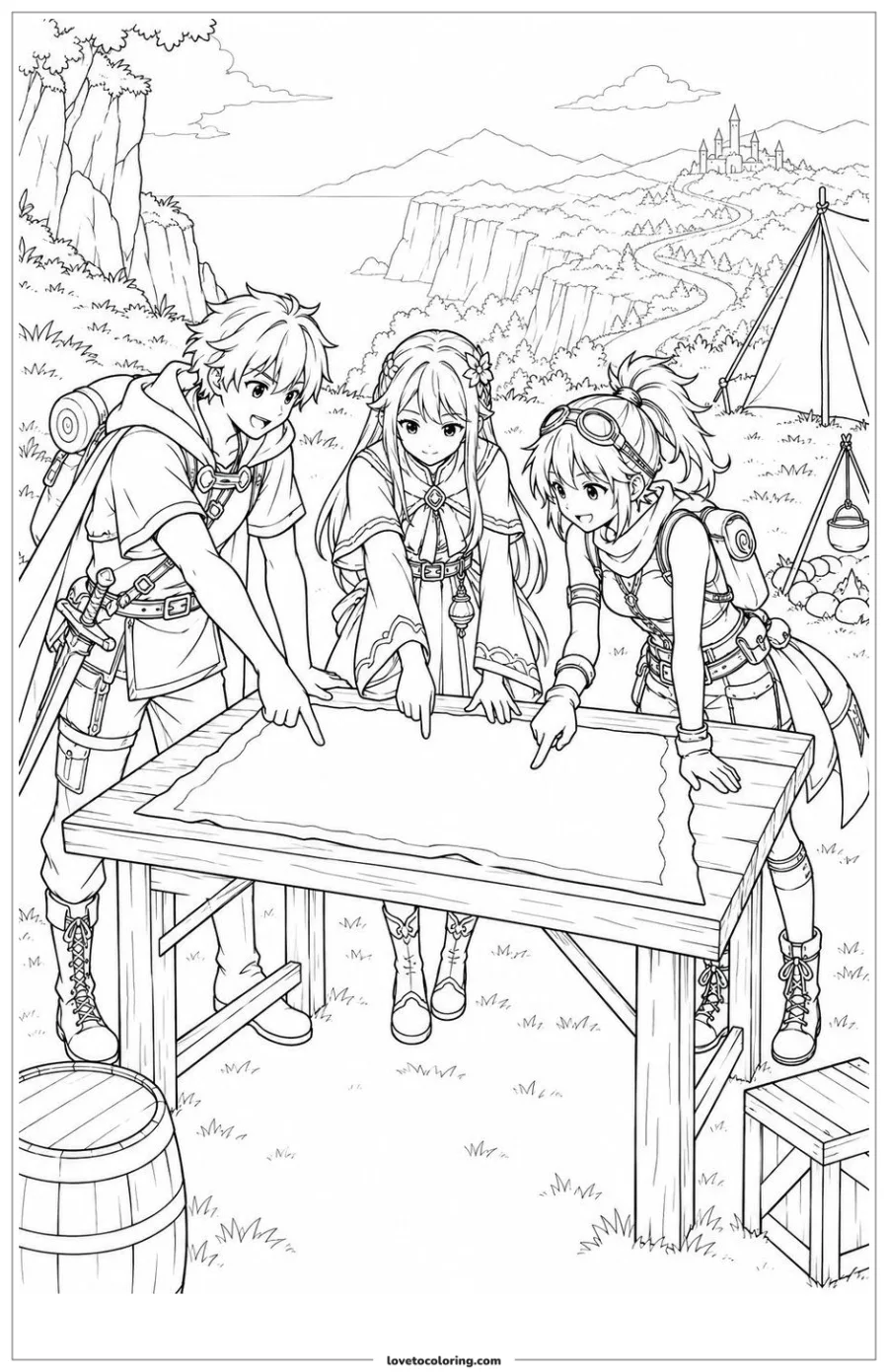 Dibujo para colorear de cliffside team plan