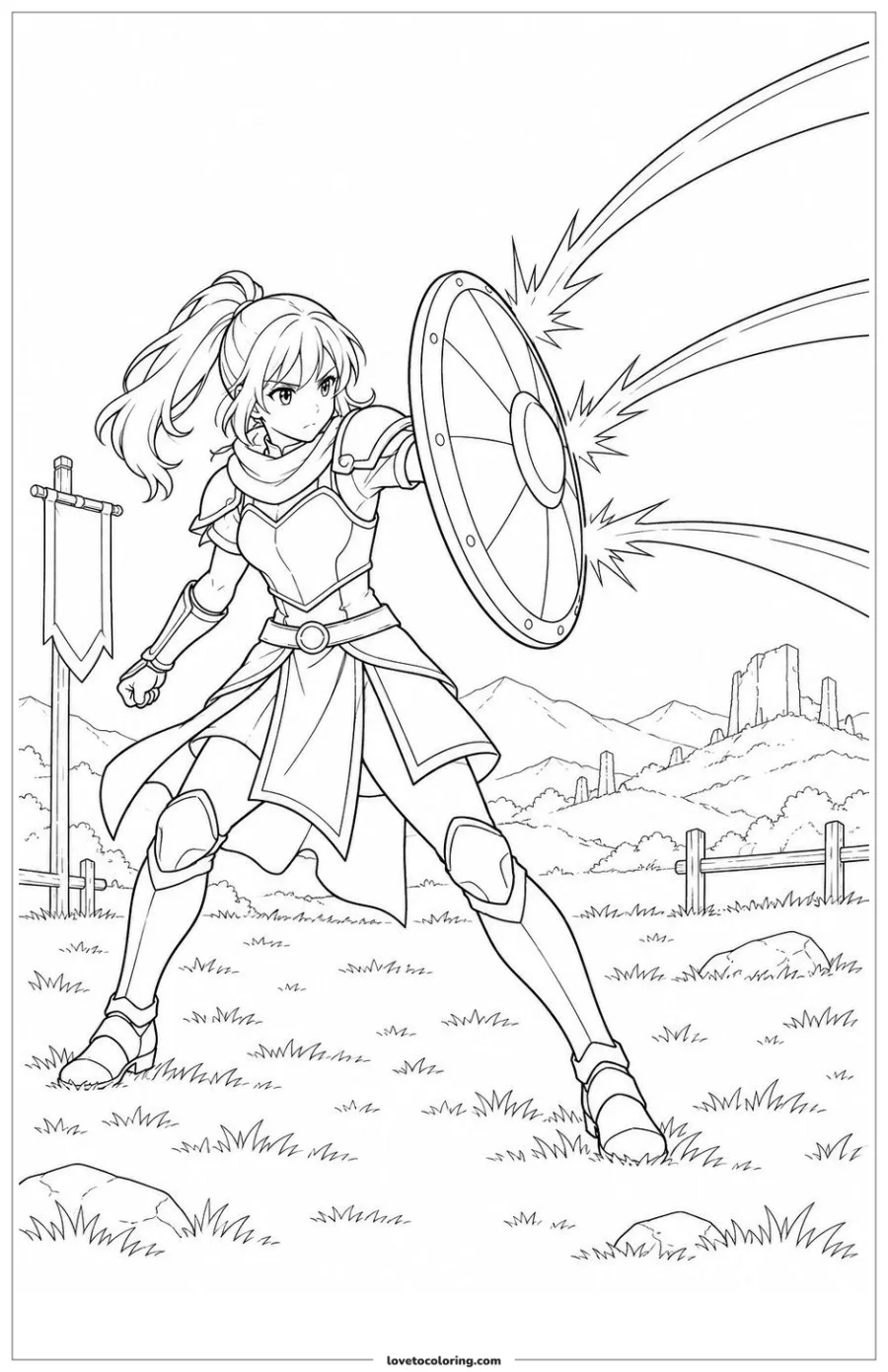Dibujo para colorear de defender and energy wave