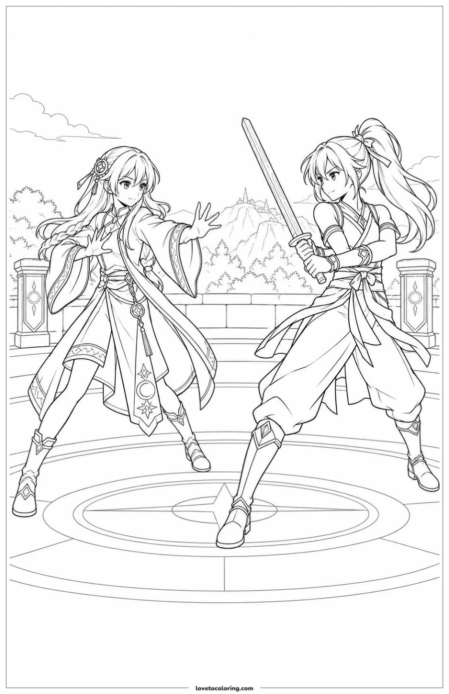 Dibujo para colorear de arena sparring partners