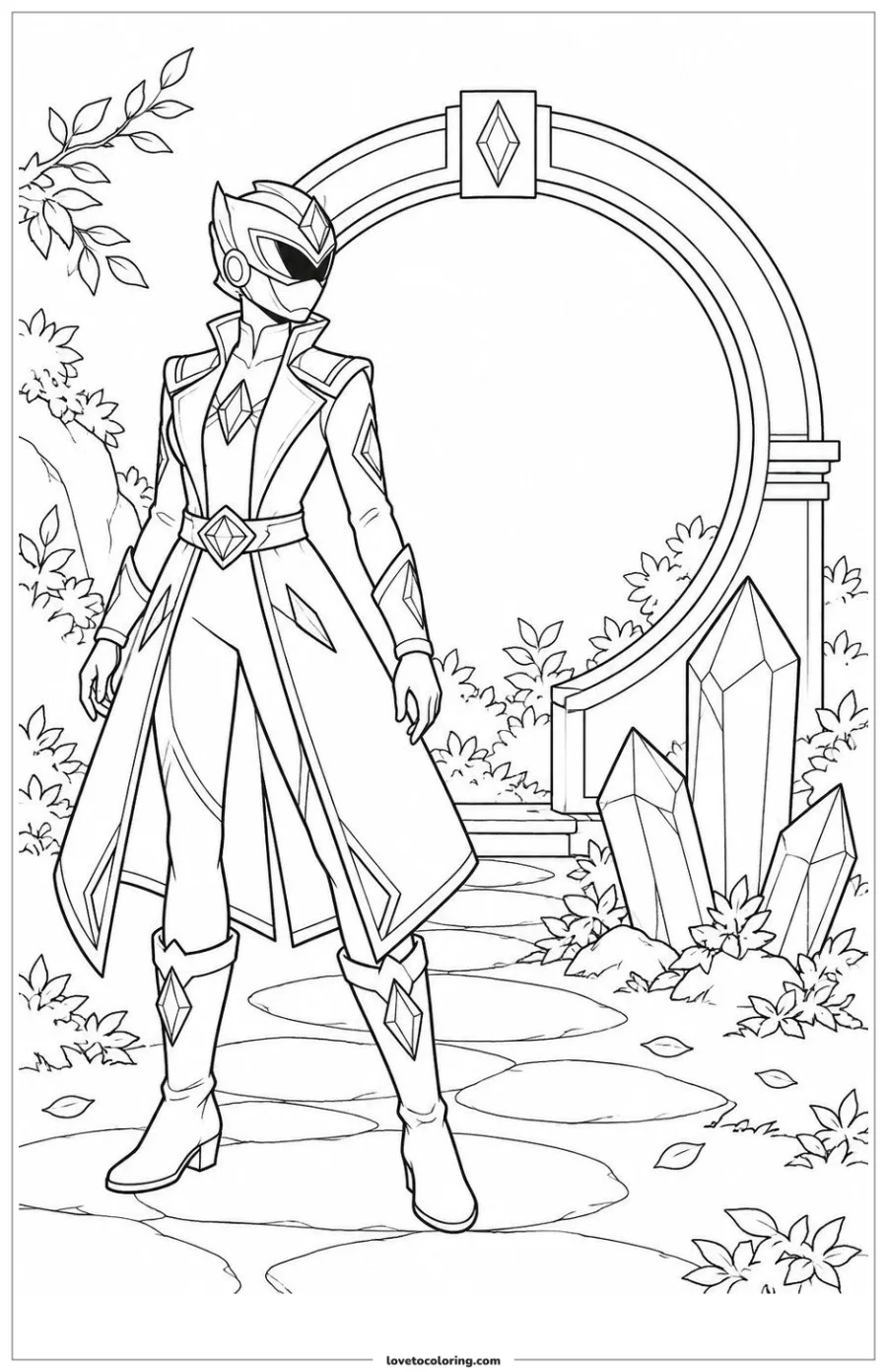 Dibujo para colorear de crystal ranger at the moon gate
