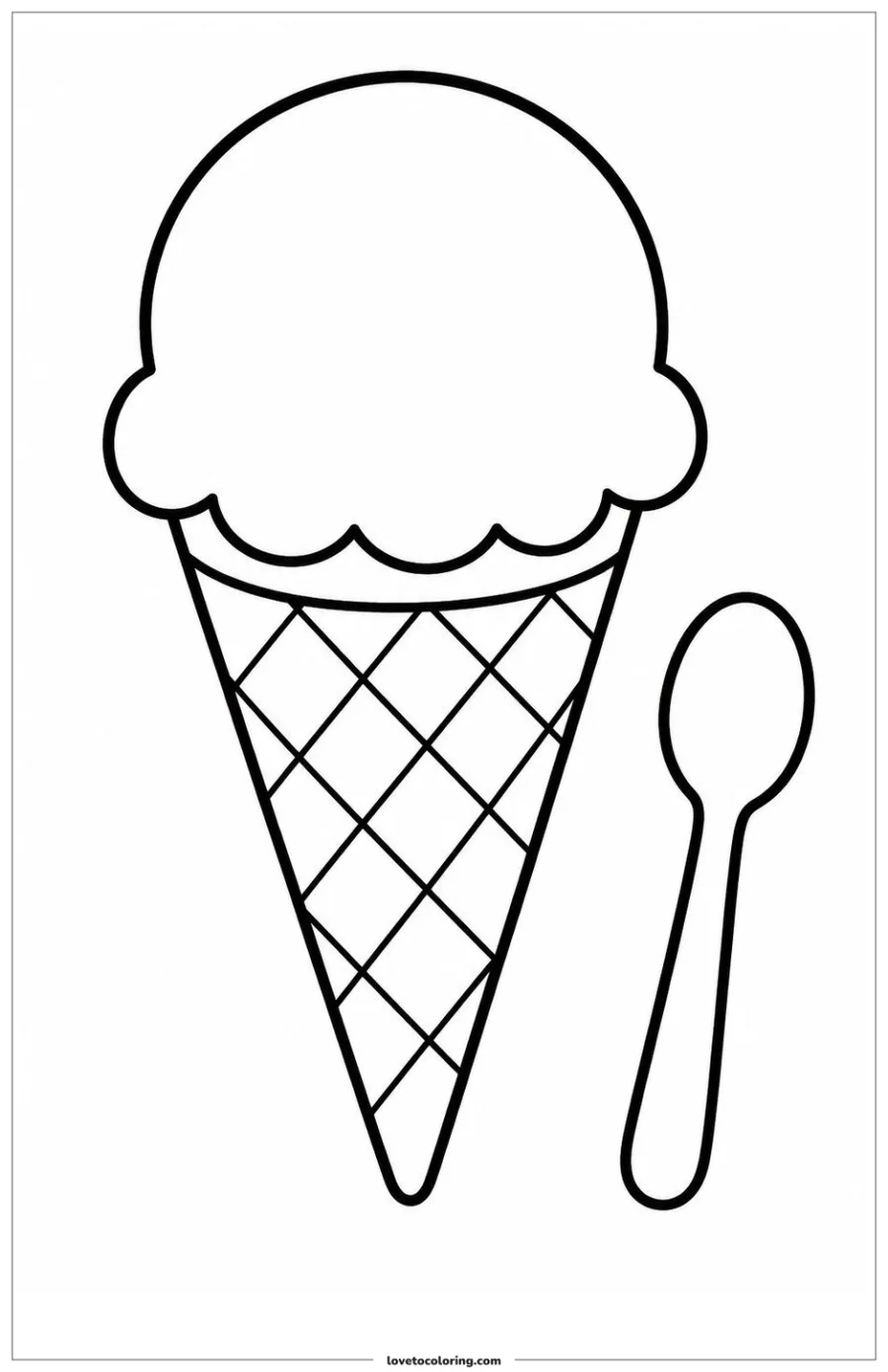 Dibujo para colorear de ice cream cone