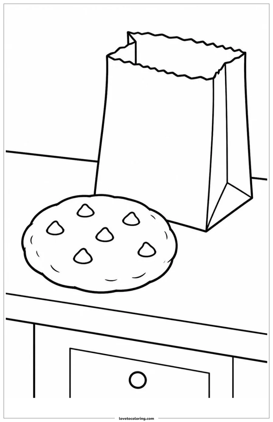 Dibujo para colorear de cookie the finished result of mixing and baking