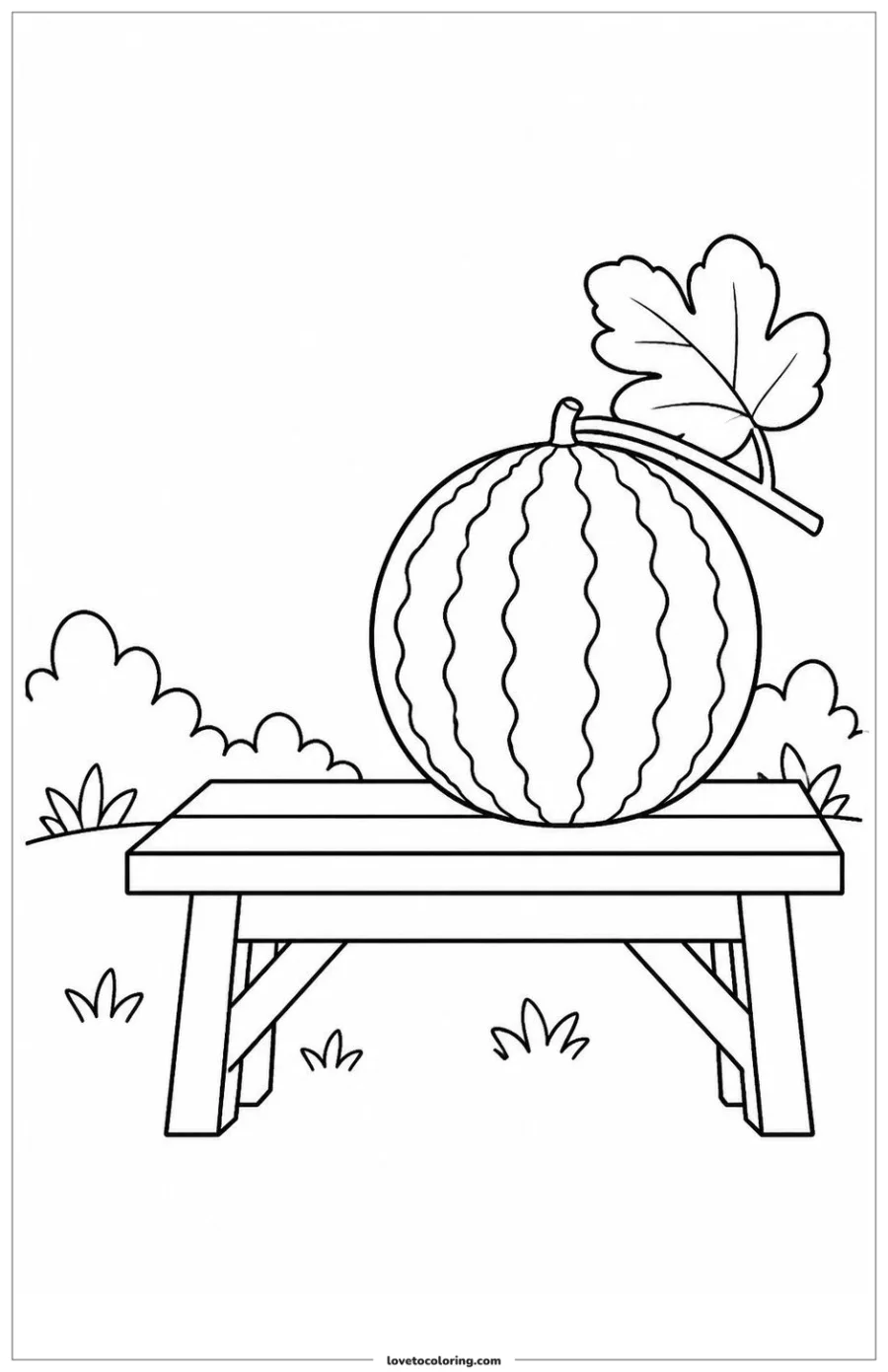 Dibujo para colorear de watermelon