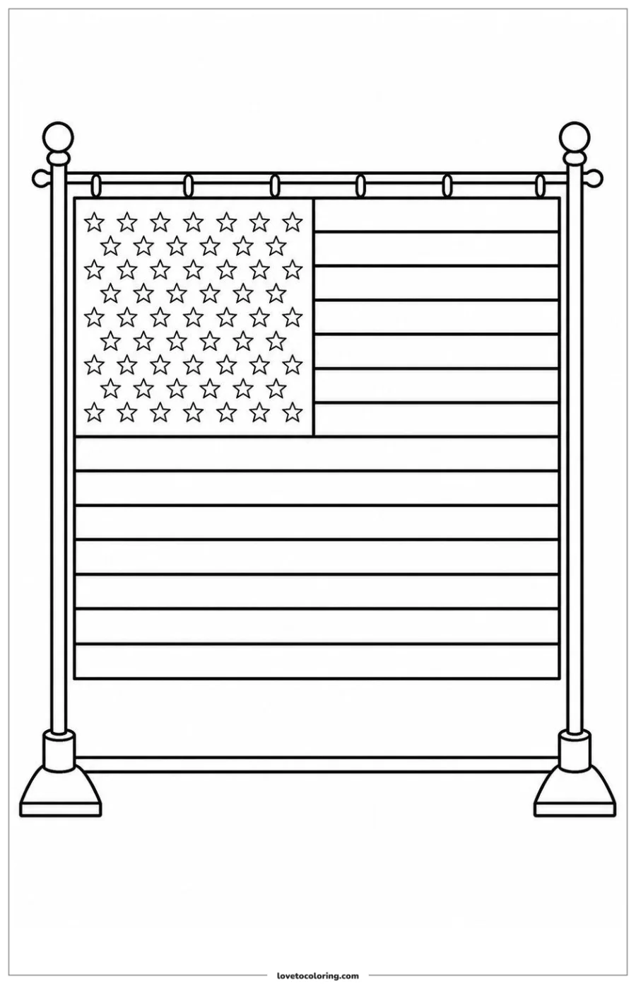Dibujo para colorear de stars and stripes observation