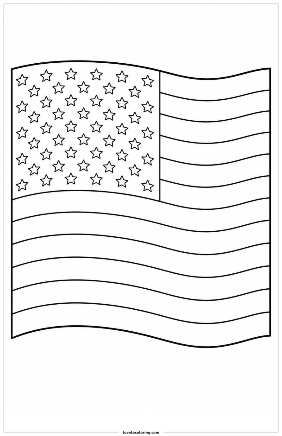 Dibujo para colorear de american flag fabric close-up