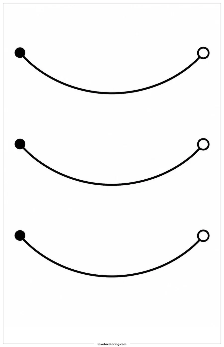 Dibujo para colorear de curved pre-writing lines