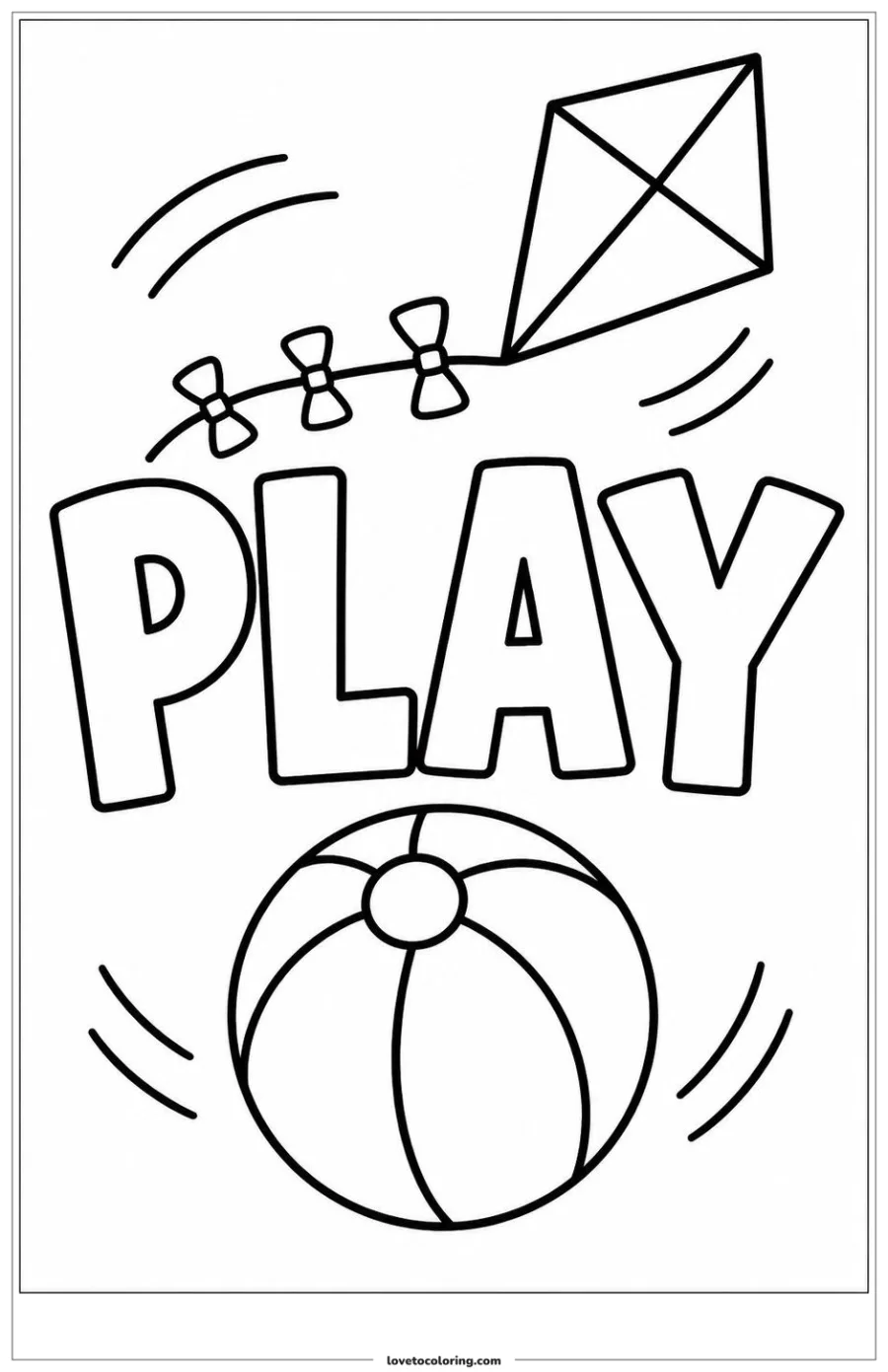 Dibujo para colorear de play word