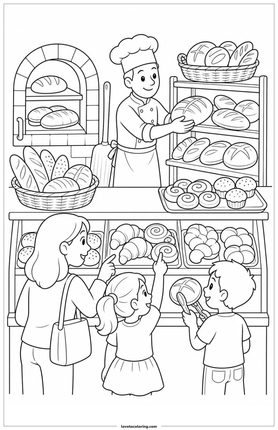 Dibujo para colorear de neighborhood bakery