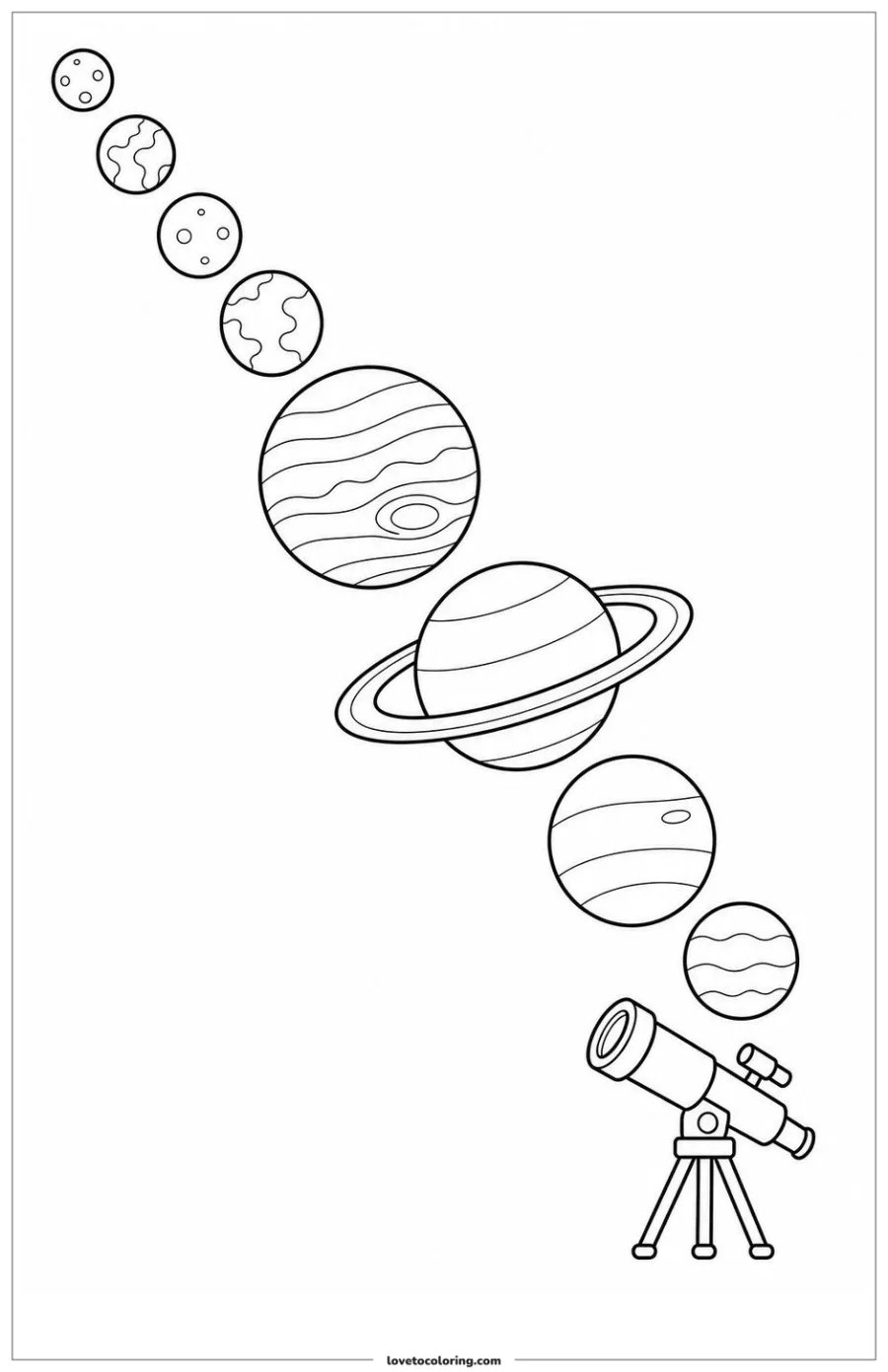 Dibujo para colorear de solar system