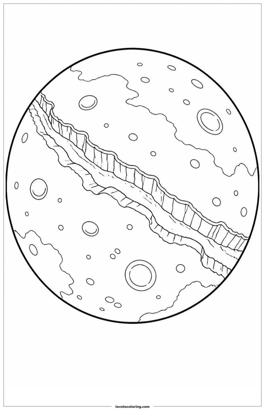 Dibujo para colorear de mars canyon