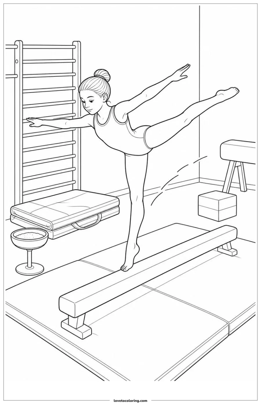 Dibujo para colorear de gymnast